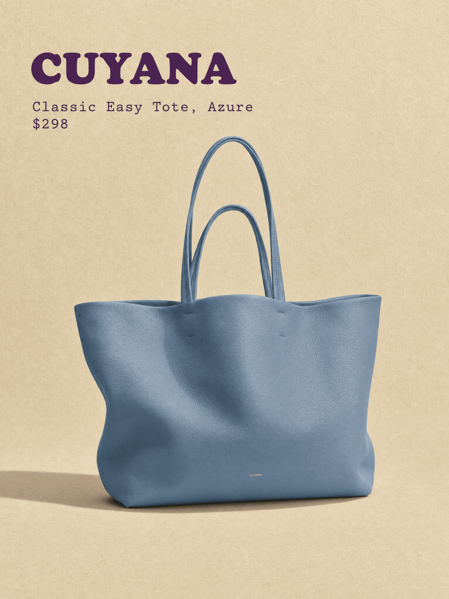 Cuyana Classic Easy Tote, Azure, $298