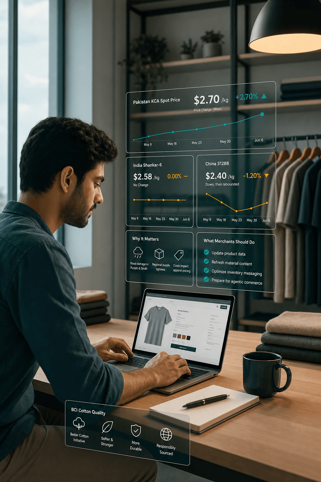 How Should Shopify Apparel Brands Respond to Pakistan BCI Cotton's 2.70% Price Jump?
