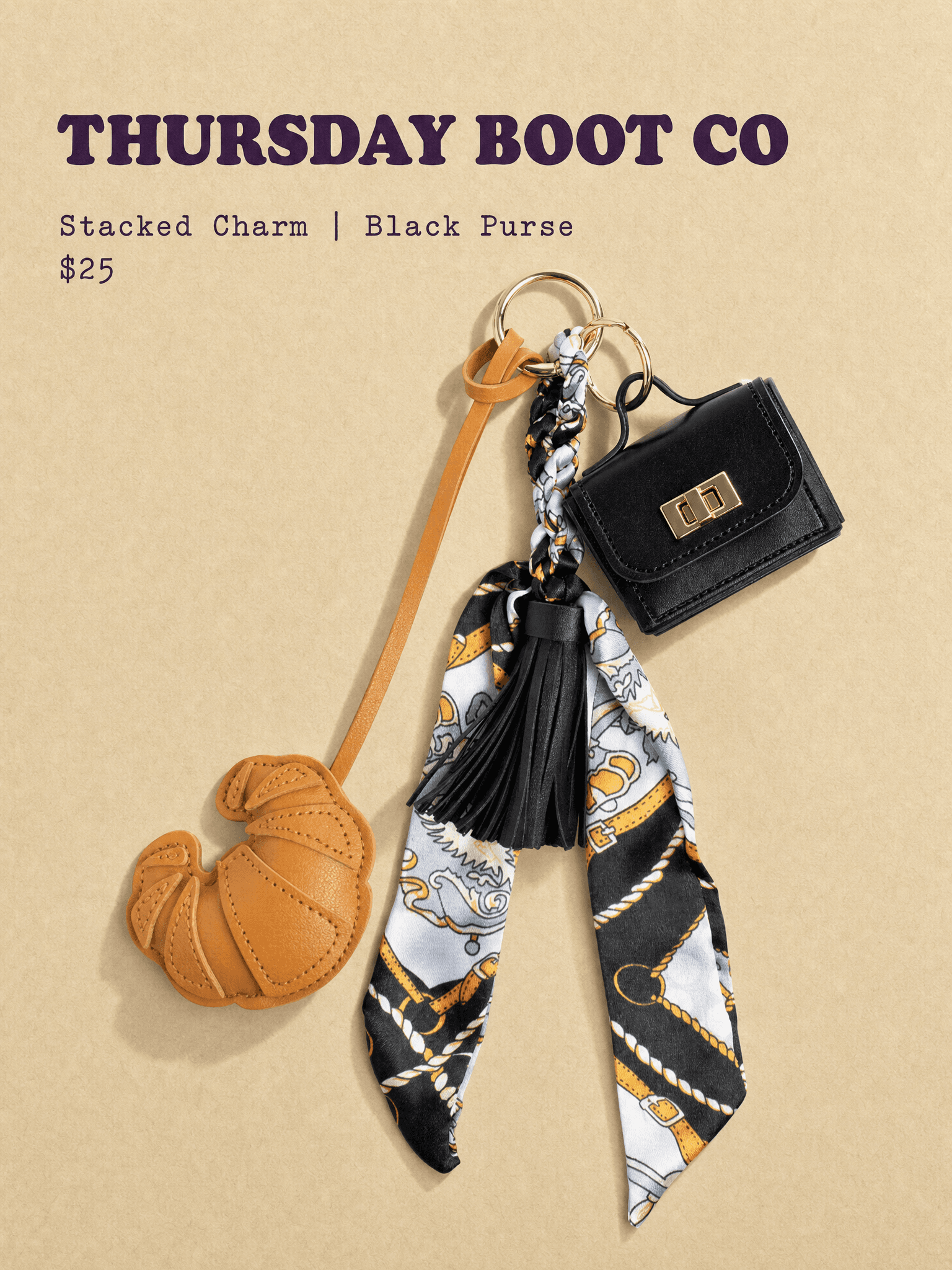 Thursday Boot Co Stacked Charm | Black Purse