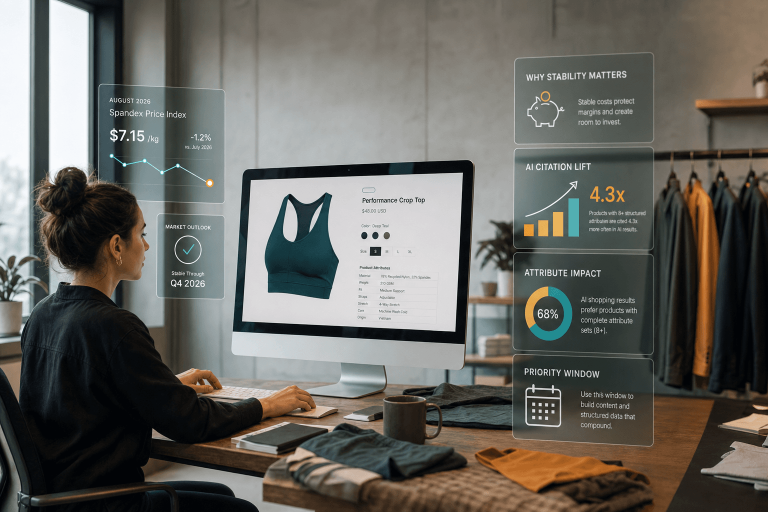 How Can Shopify Apparel Brands Use Stable Raw Material Prices to Strengthen AI Visibility?