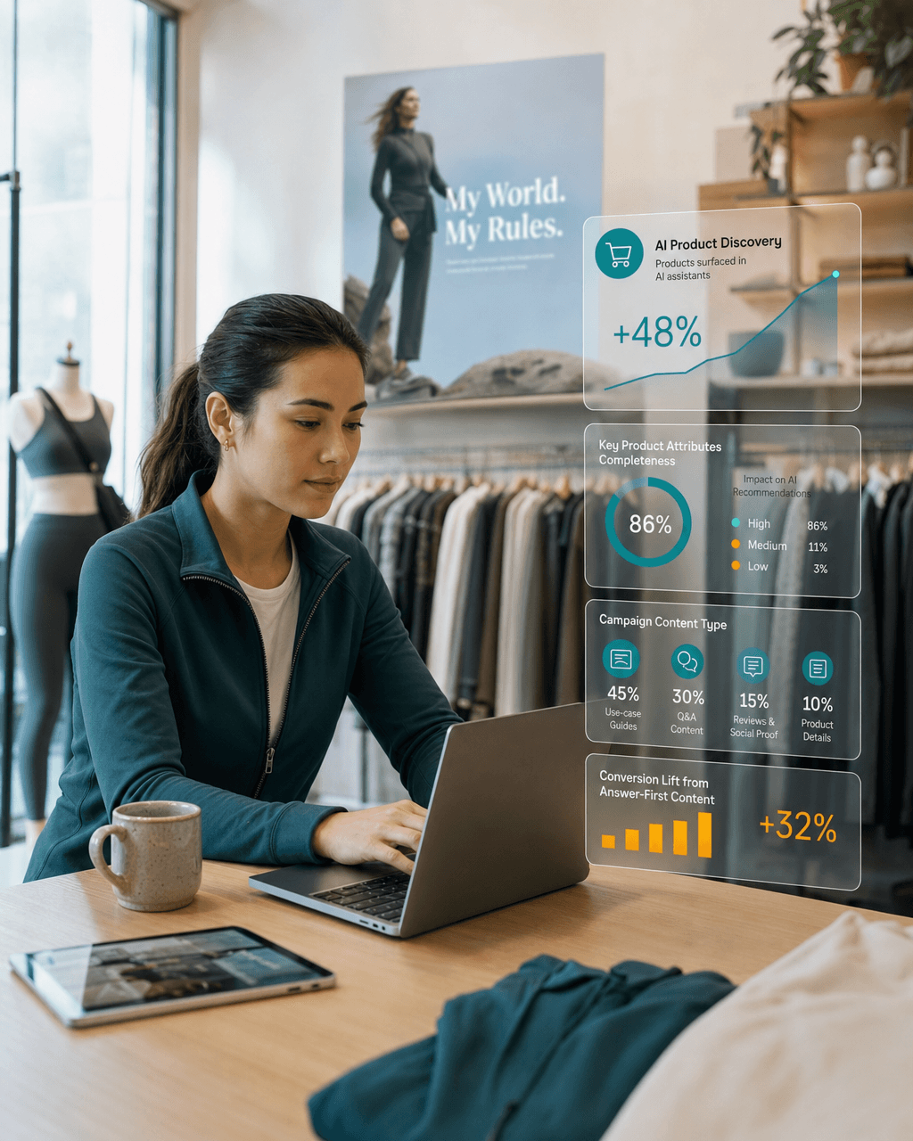 What Should Shopify Merchants Learn From Athleta's Fall Campaign About AEO and Agentic Commerce?