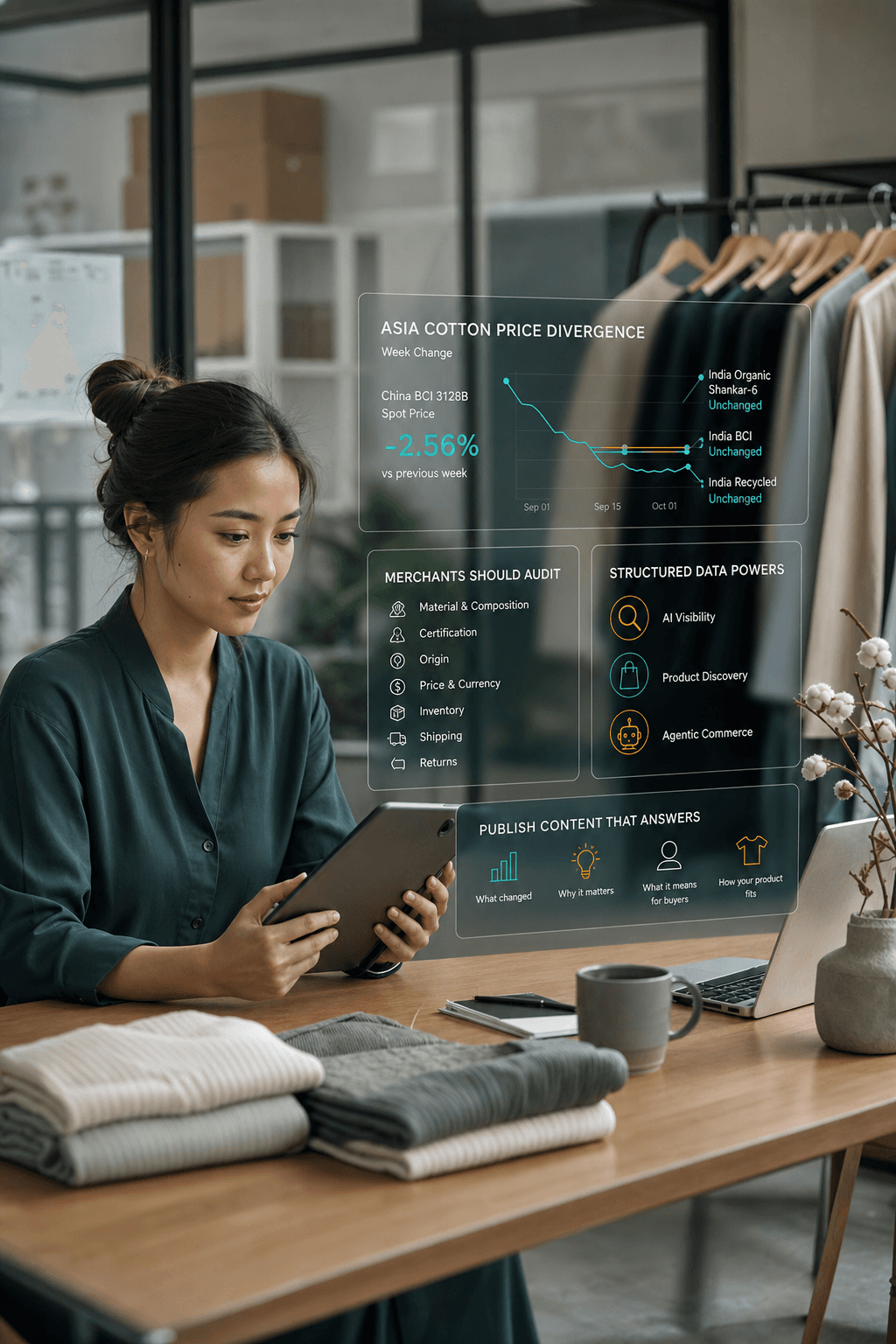 What Does Asia's Cotton Price Split Mean for Shopify Product Data and AI Visibility?