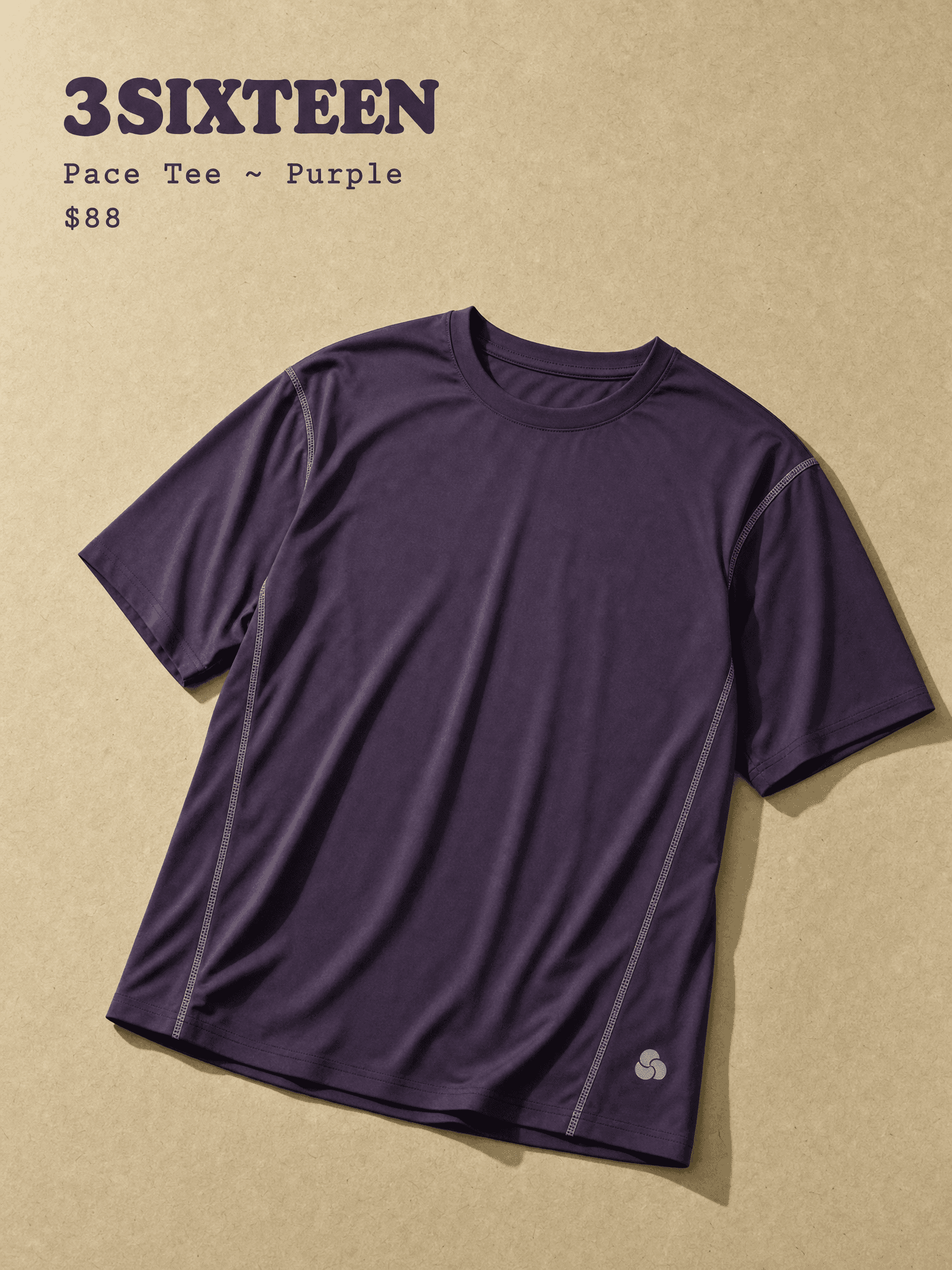 3sixteen Pace Tee ~ Purple