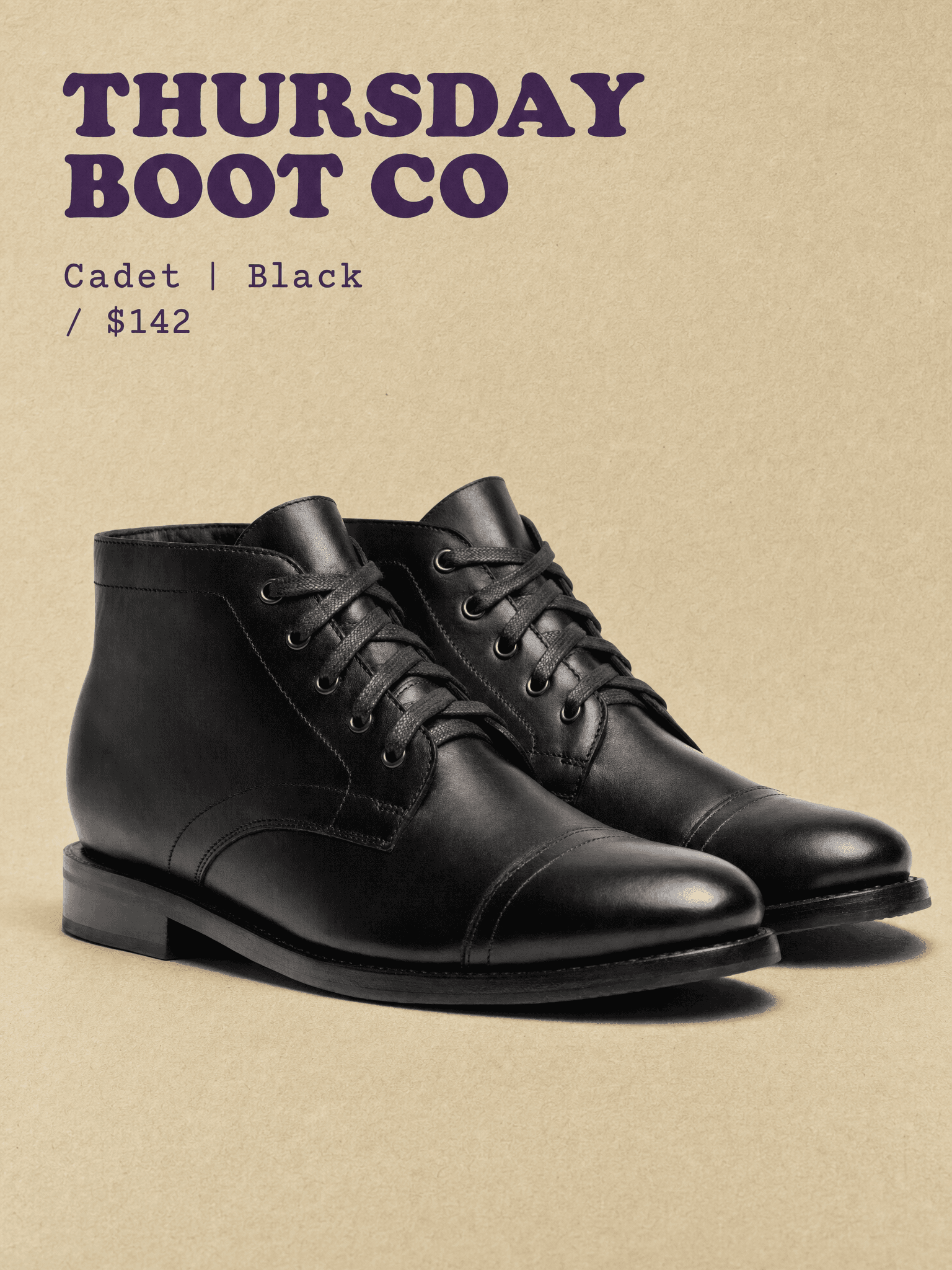Thursday Boot Co Cadet | Black