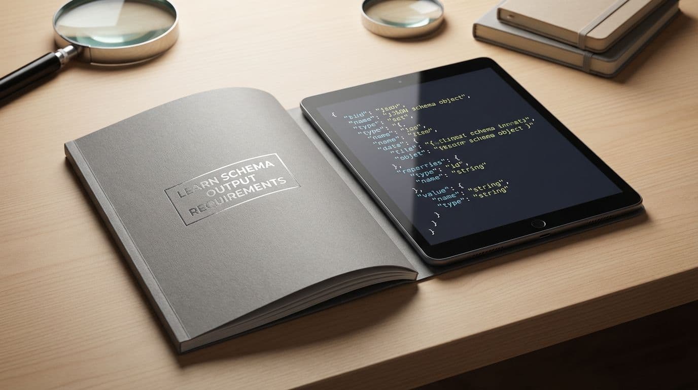 JSON Schema Output Requirements: Structuring Inner Objects