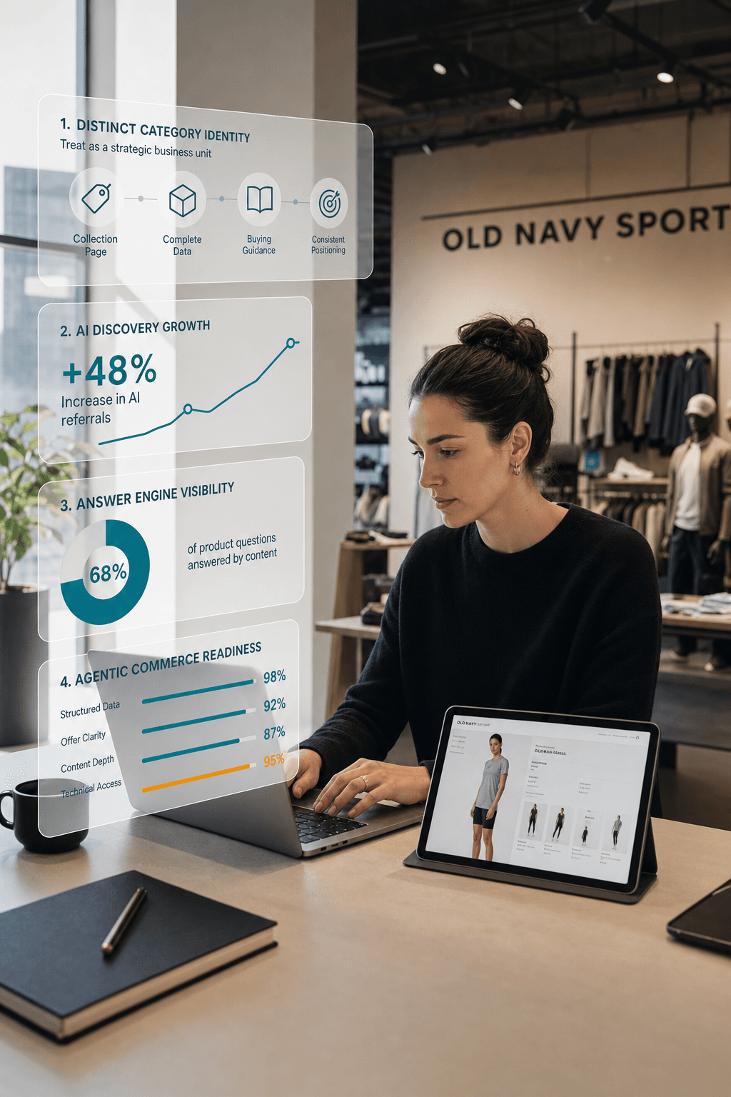What Can Shopify Brands Learn From Old Navy Sport About AI Shopping Visibility?