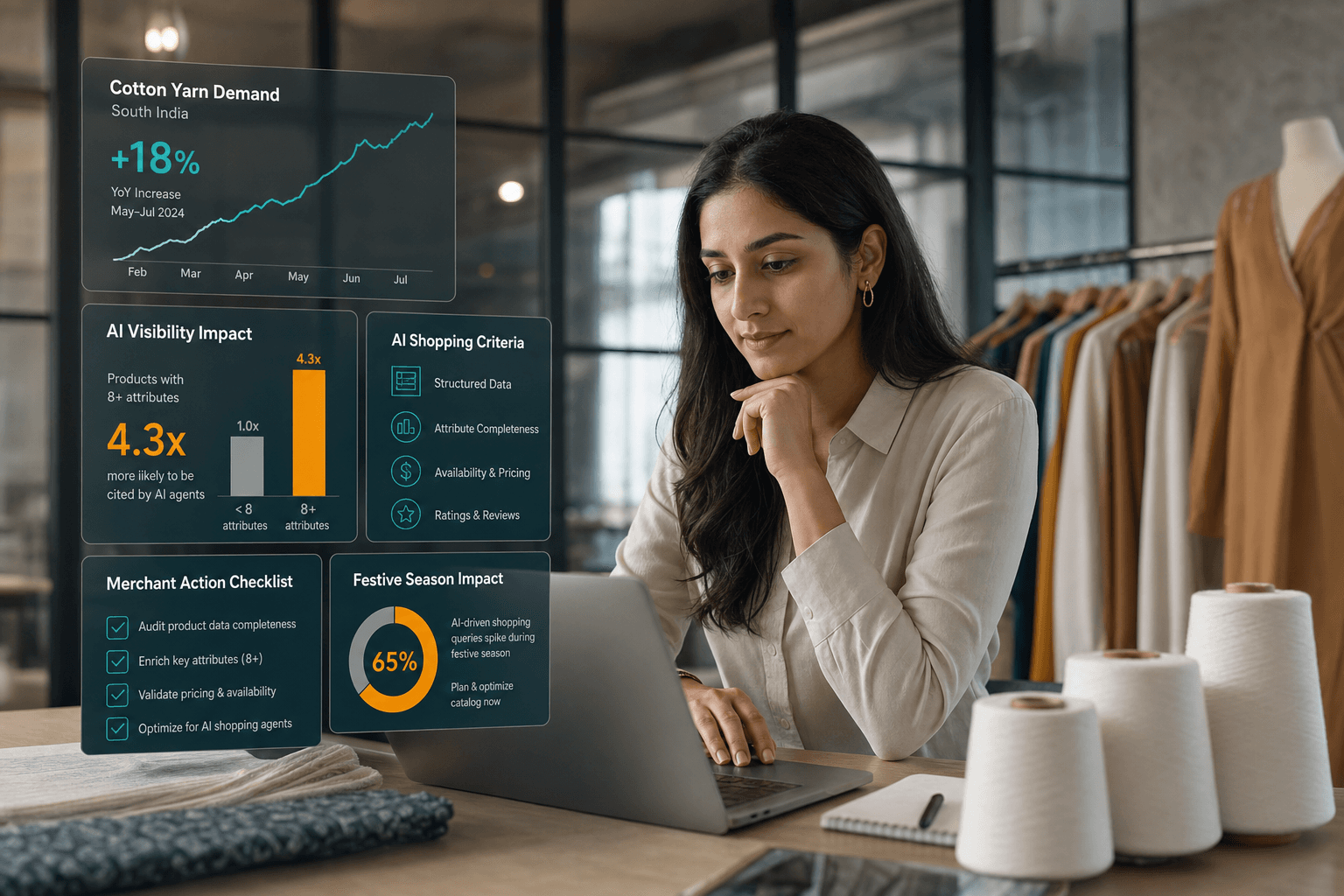 How Does Cotton Yarn Demand Affect Shopify Product Data Strategy for AI Visibility?