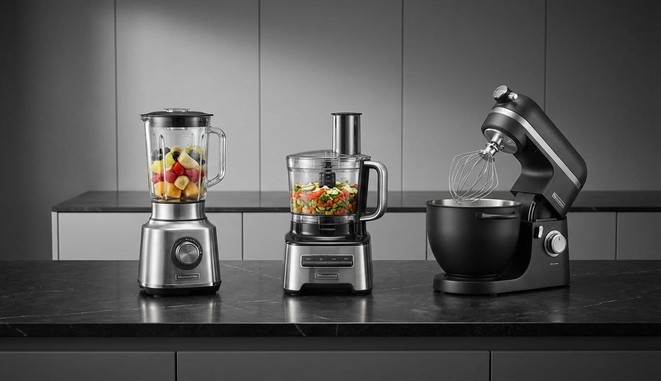 Blender vs Food Processor vs Stand Mixer: The Ultimate Kitchen Guide Blender vs Food Processor vs Stand Mixer: The Ultimate Kitchen Guide