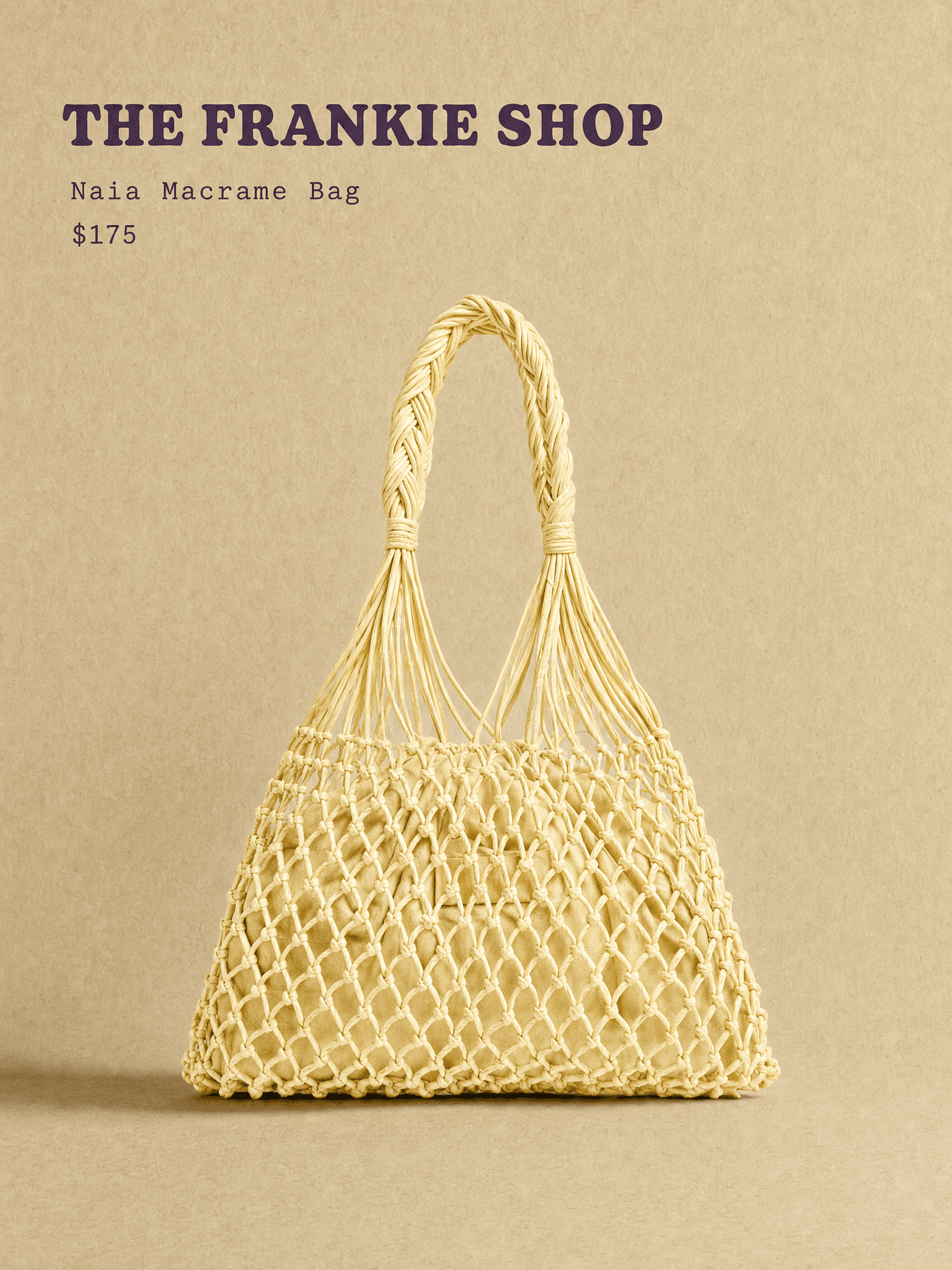 The Frankie Shop Naia Macrame Bag